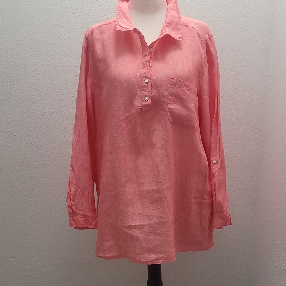 Jones New York Coral Button-Down Shirt